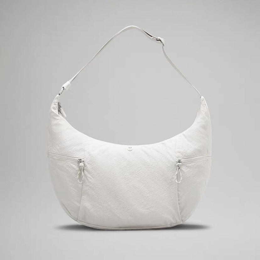 "Lulu 2024 Large Slouchy Croissant Crossbody Bag, 6L13L Capacity Dumpling Bag"