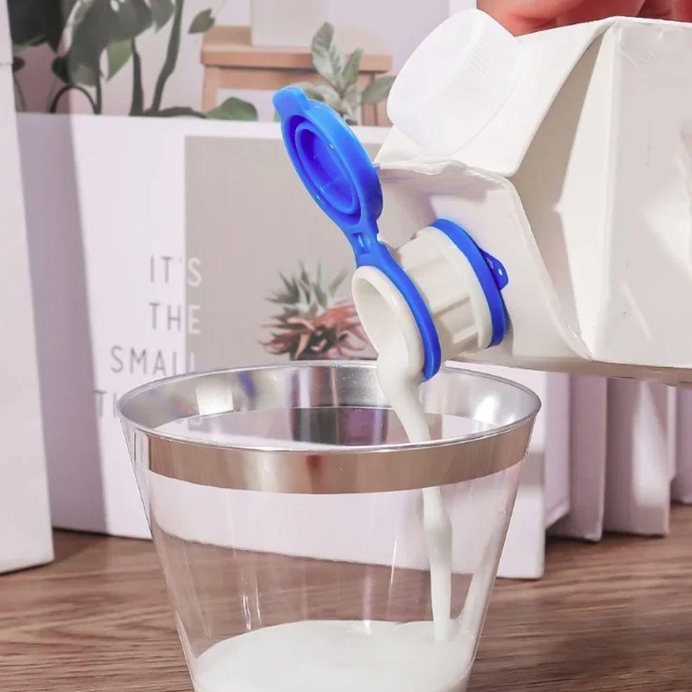 4pcs Reusable Milk Bottles Pourer with Lid Juice Drink Pour Spout Drinks Box Diverter Kitchen