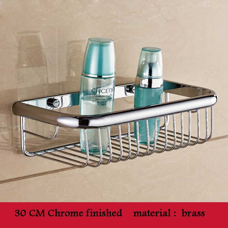 BAKALA Brass Bathroom Accessories Corner Shelf  Finished Wall Mounted Bath Shower Caddy Storage Holder BR-6716