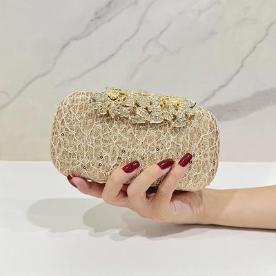 Rhinestone Lace Evening Clutch: Crossbody, Shoulder, and Cheongsam Bag