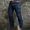 Pantaloni Cargo da Escursionismo da Uomo con Tasche Multiple, Patchwork per Sport all'Aperto