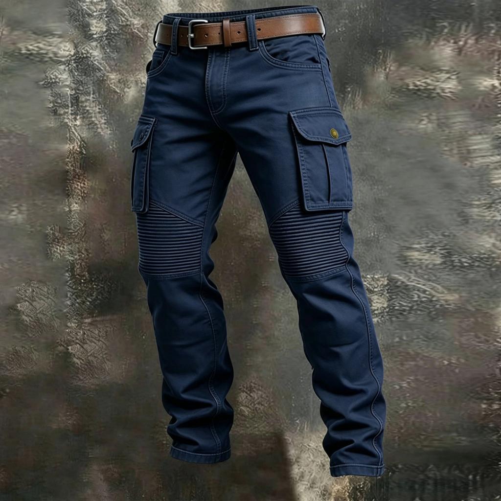Pantaloni Cargo da Escursionismo da Uomo con Tasche Multiple, Patchwork per Sport all'Aperto
