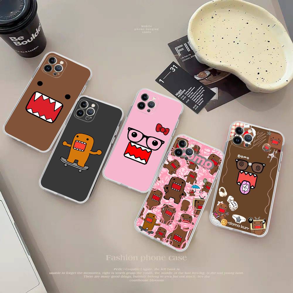 Cute Domo Kun Phone Case For IPhone 17 16 15 14 13 11 12 Pro Max 16 Plus Transparent
