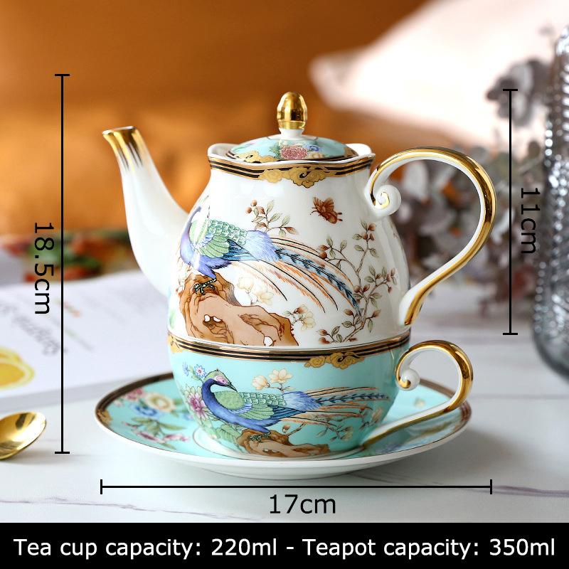 Phoenix Pattern Bone China Cup&saucer Exquisite Gilding Coffee Mug Dining Table Milk Mugs Afternoon Tea Teacup Fruits Juice Cup