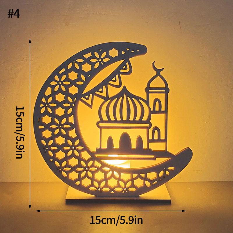 Ramadan Lantern Eid Ramadan Decoration Lamp EID Mubarak Lantern Islamic Muslim Party Decor Festival Table Light Supplies