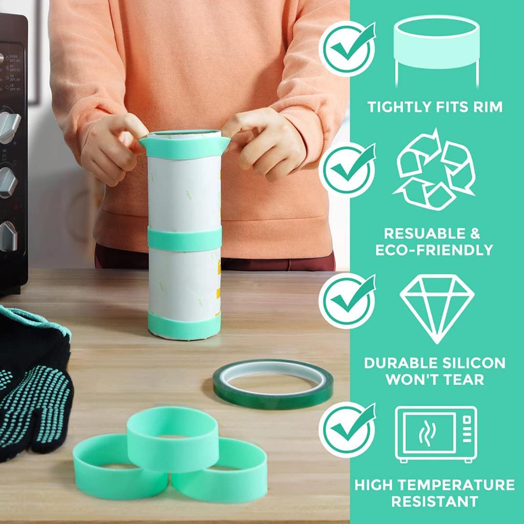 Silicone Bands Elastic Sublimation Paper Holder Ring Band Prevent Ghosting Water Bottle Bands with Gloves for Cord Bag Wrapping