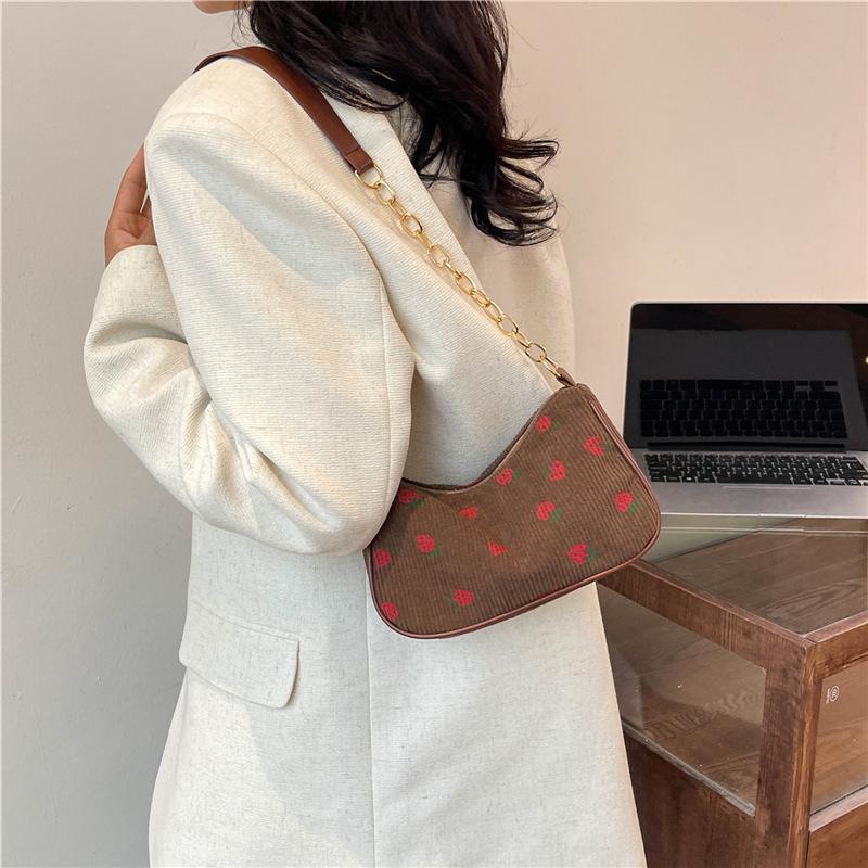 Modna niszowa designerska jednoramienna torebka w kształcie półksiężyca Prosta słodka torebka na rękę/pod pachę Nowa damska prosta casualowa torebka