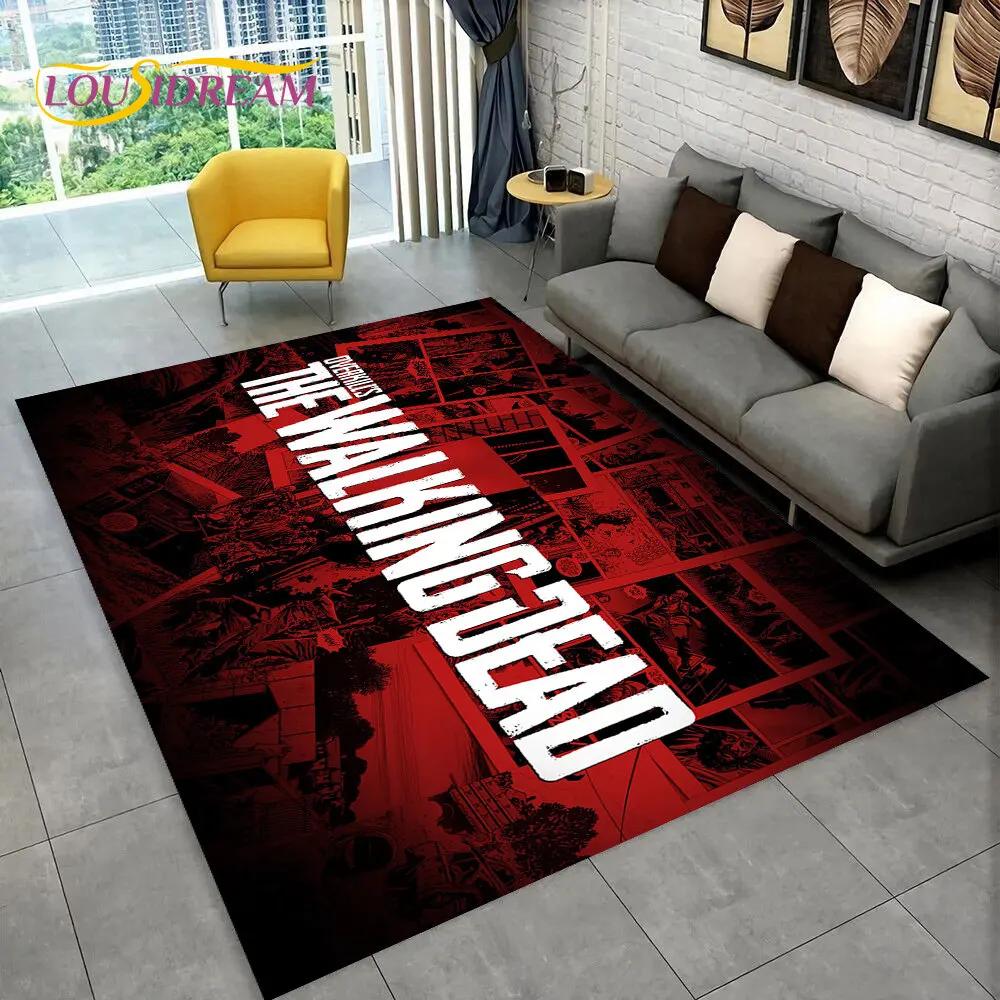 The Walking Dead Horror Area Rug Large,Carpet Rug for Living Room Bedroom Sofa Doormat Decoration,Kids Play Non-slip Floor Mat