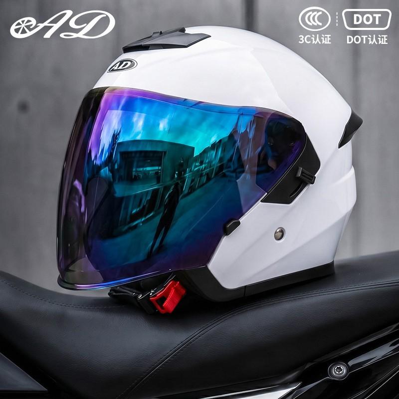 DOT 3C Certified 3/4 Motorcycle Helmet Men Women Full Season Use UV Protection Open Face Off-Road Riding