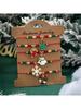 Holiday Pearl Beaded Bracelet Set with Santa & Reindeer Charms - Unisex Festive Hand Rope