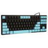 Wired Gaming Keyboard 87 Keys Ergonomic Color Backlit Design Desktop Notebook Computer AccessoriesBlue and Black