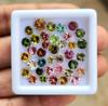 3 MM Round Cut Natural Tourmaline Gemstone, Multi Tourmaline Lot, Loose Gemstone Lot, October Birthstone For Making Jewelry.