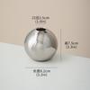 Lusso Leggero, Sensazione di Alta Gamma, Argento Elettrolucidato, Forma Sferica, Vaso in Ceramica, Decorazione Soggiorno, Composizione Floreale, Ornamenti Decorativi