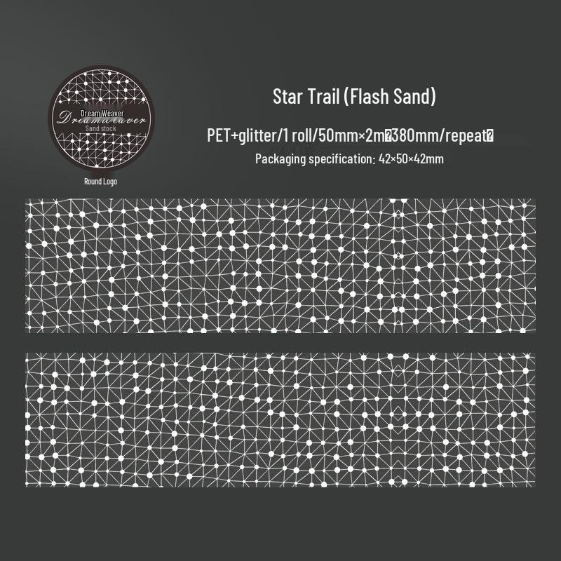 Beautiful Day Glitzer Sand Masking Tape - Dream Weaver Star Serie Loop Aufkleber