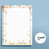 High aesthetic A4 cute cartoon colored letterhead with horizontal lines, handwritten greeting cards for female students, children's letterhead