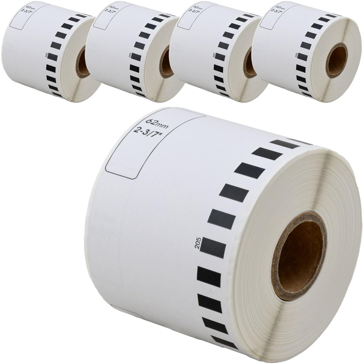 

Набор из 5 рулонов этикеток совместимых с Brother для Brother [Совместимые Labo] DK-2205 QL-700 / QL-800 / QL-820NWB и т. д.
