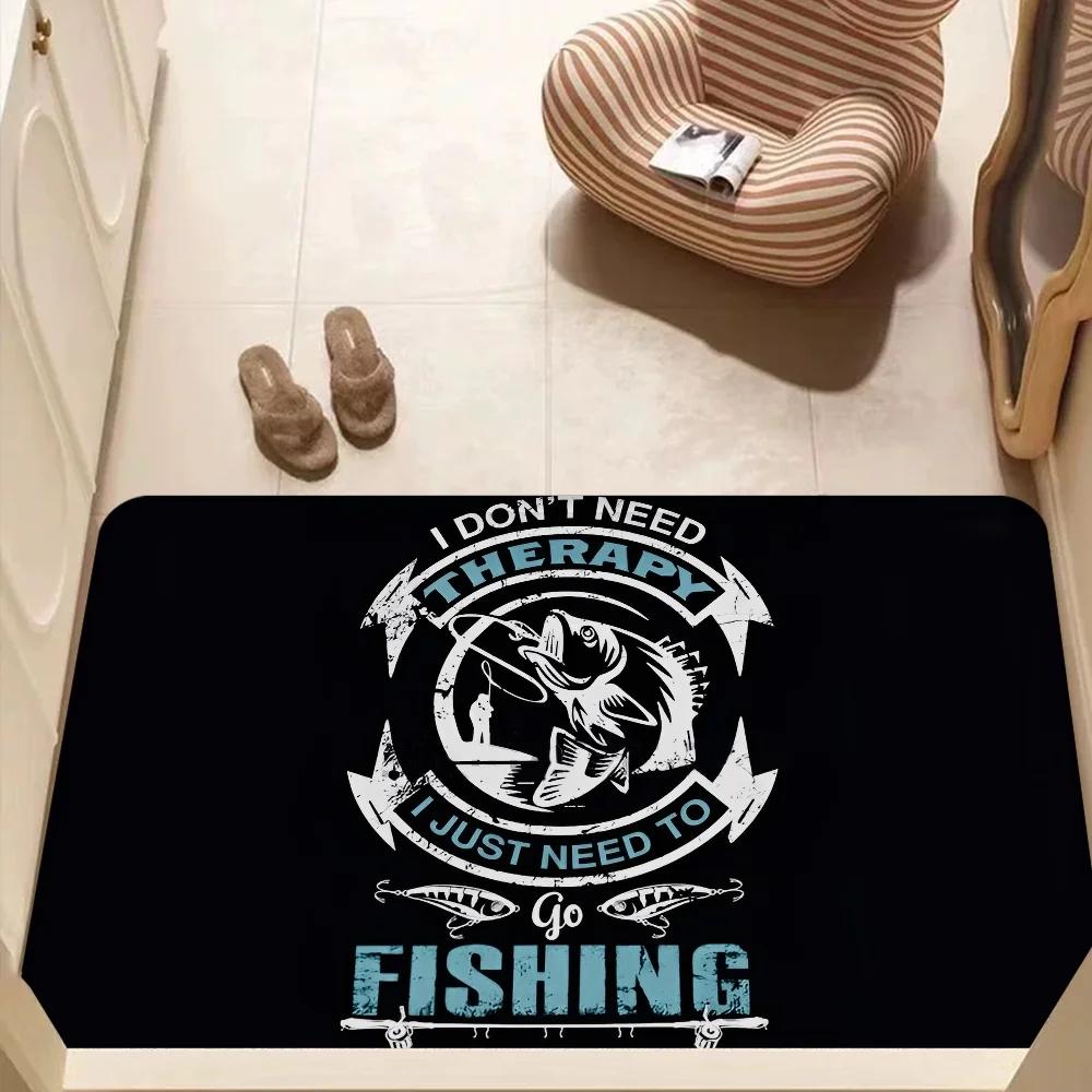 Nash Fishing Logo Floor Mat Bathroom Mat Kids Room Bedroom Decoration Balcony Anti-Slip Doormat Living Room Bedside Area Rugs