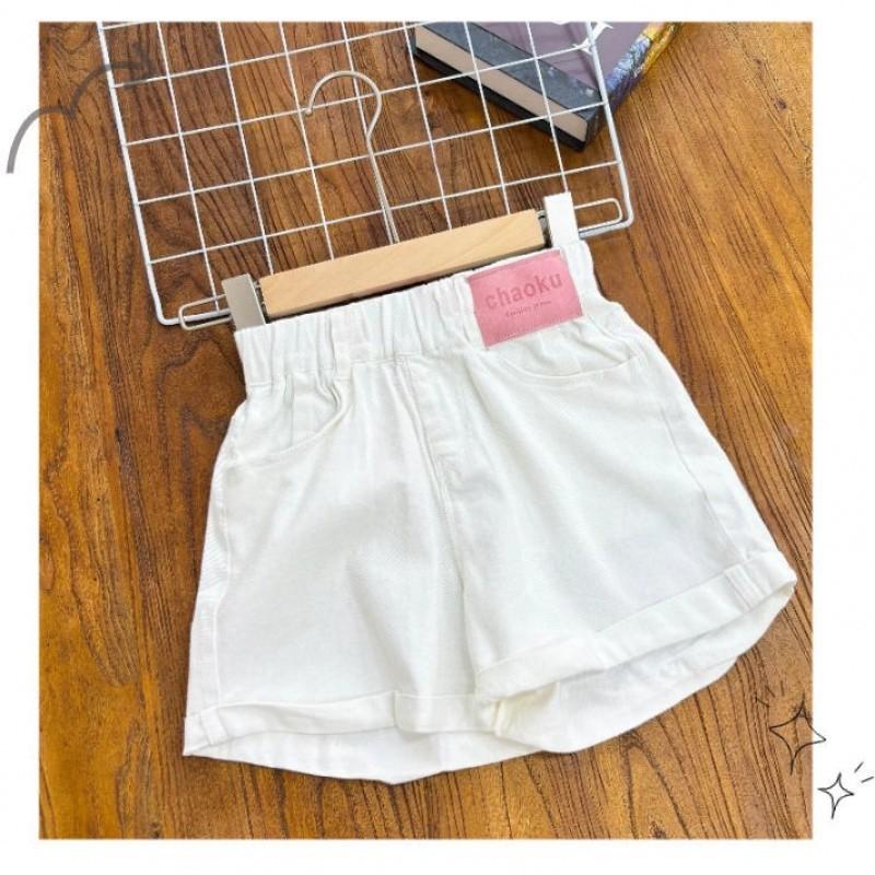 Fashionable 2024 Summer Girls Knit Ensemble With Elegant Dragon Fruit Top And Shorts