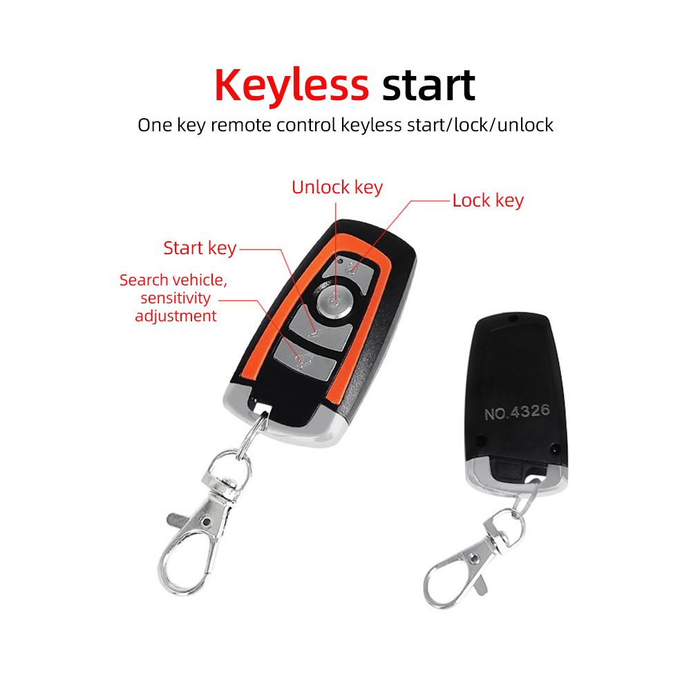 Universal Motorcycle Security Alarm System Bike Moto Scooter Smart Alarm With Engine Start  Anti-theft 2 Remote Control Key
