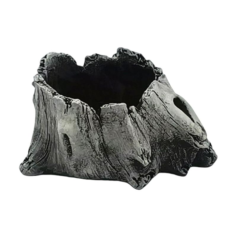 Artificial Driftwood Planter Sculpture Resin Succulents Flower Pots Imitation Wood Pile Porous Bonsais Tree Plant Pots