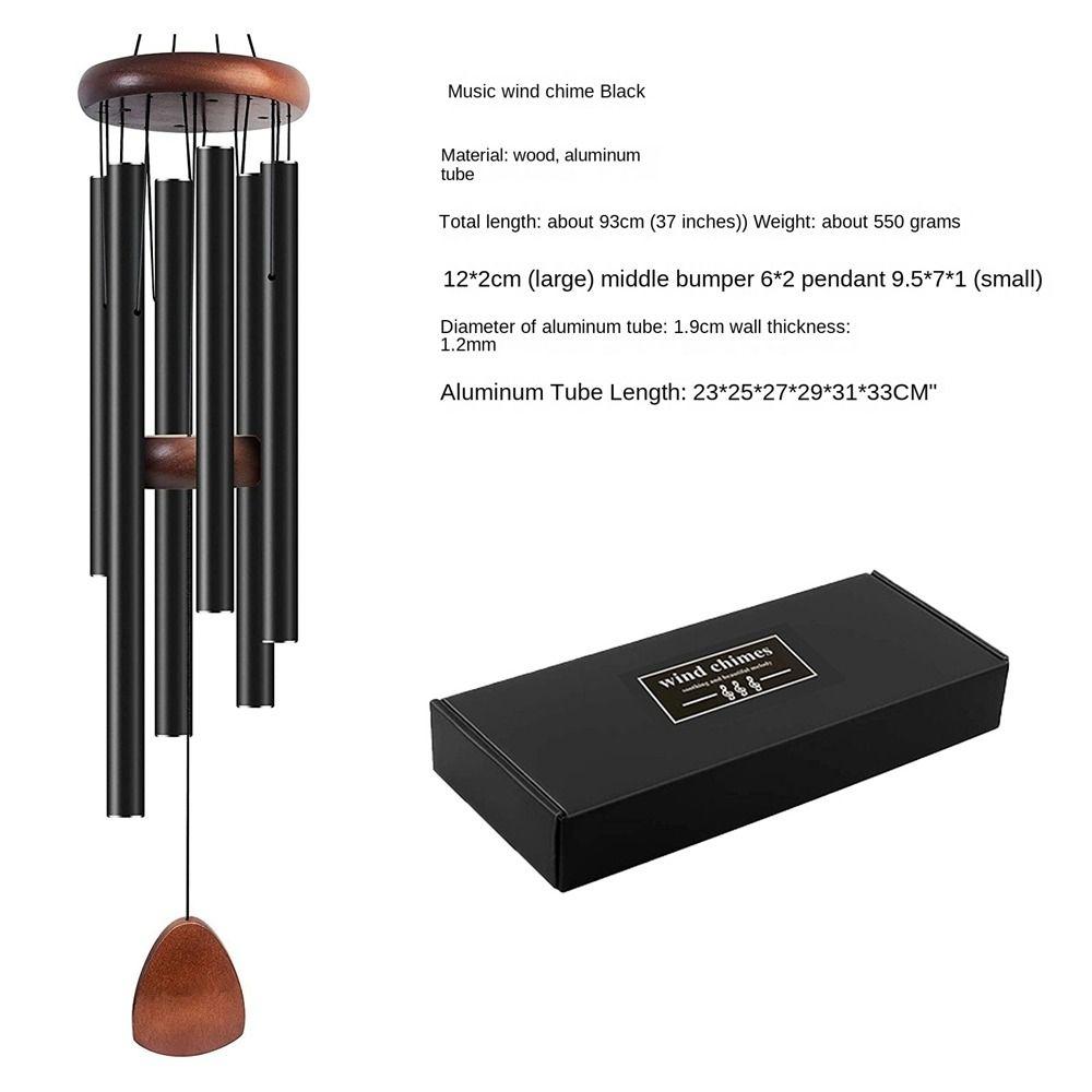 

37 Inch Metal Tubes Windchime Aluminum Wind Bell New Aluminum Wind Chimes Garden чорний