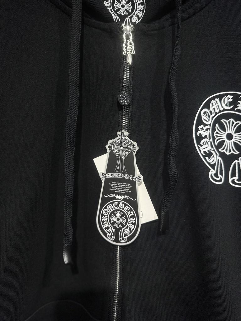 Cross-border Chrome Hearts 25SS Fall/Winter Printed Zipper Cardigan Unisex Casual Hoodie