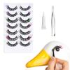 1 Set Porch Goose Eyelashes Kit with Tweezers Glue Colorful