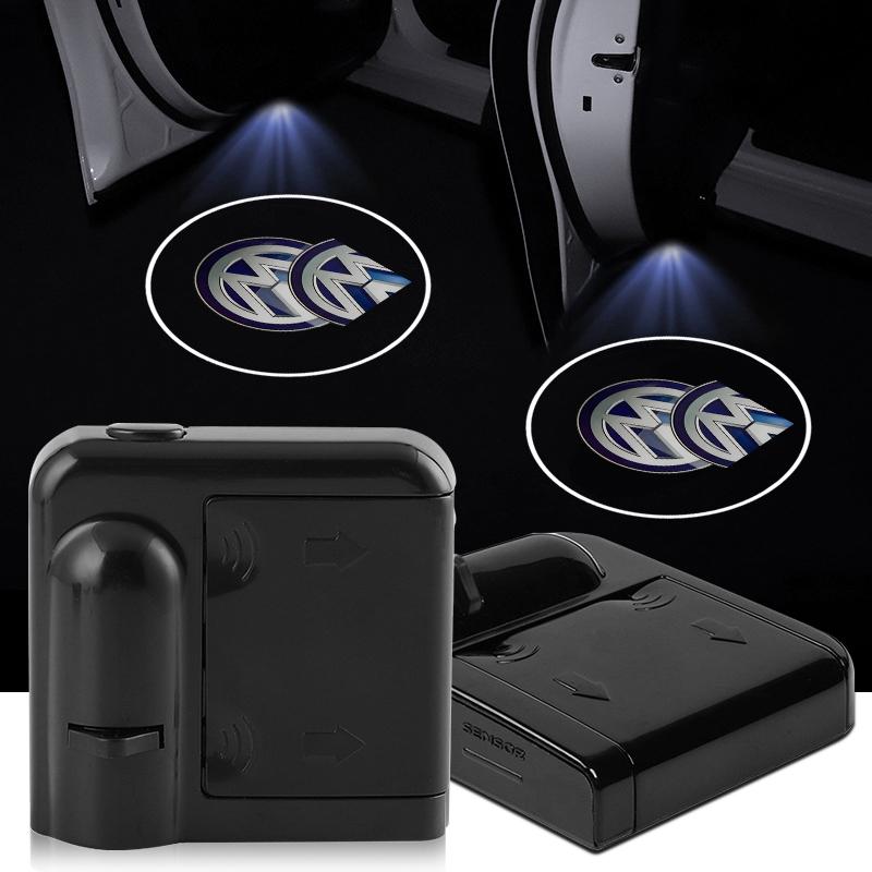 2pcs Wireless HD Courtesy Lamp Car Door Projector Welcome Light For Volkswagen VW RLine R Golf Amarok T5 Phaeton ID3 Tiguan GTI