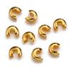 100pcs/20pcs Gold Color Stainless Steel Open Crimp End Beads Covers Stopper Spacer Beads for DIY Jewelry Making Wholesale