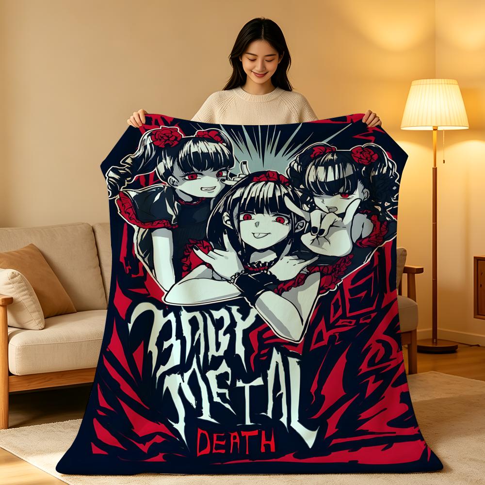 K-pop group B-Babymetal Throw High-Density Short Plush Blanket Soft Skin-Friendly for Sofa Nap Air-Conditioned Room