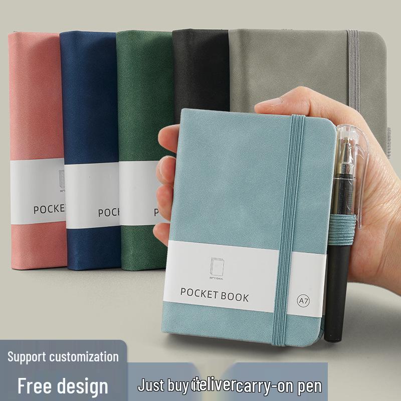 A7 Portable Leather Pocket Notebook with Elastic Band