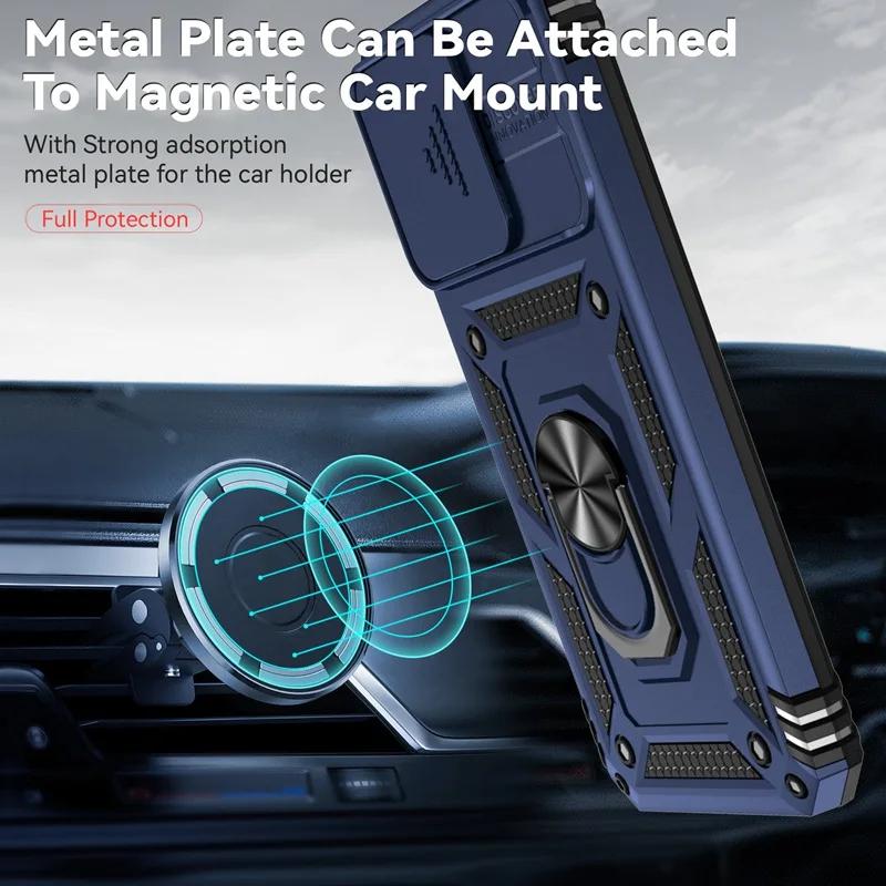 Custodia con Protezione Fotocamera Scorrevole Per Xiaomi Mi 13t Pro Mi13t Mi 13 t Pro Supporto ad Anello Cavalletto Cover Corazzata Per Xiaomi Mi 13 Pro Custodie