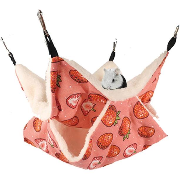 Rat Ferret Hammock Toys Cage Accessories, Guinea Pig Hideout Tunnel, Warm Bed for Rat Ferret Guinea Pig Sleep Hide and Play (4.Hammock) 4.Hammock