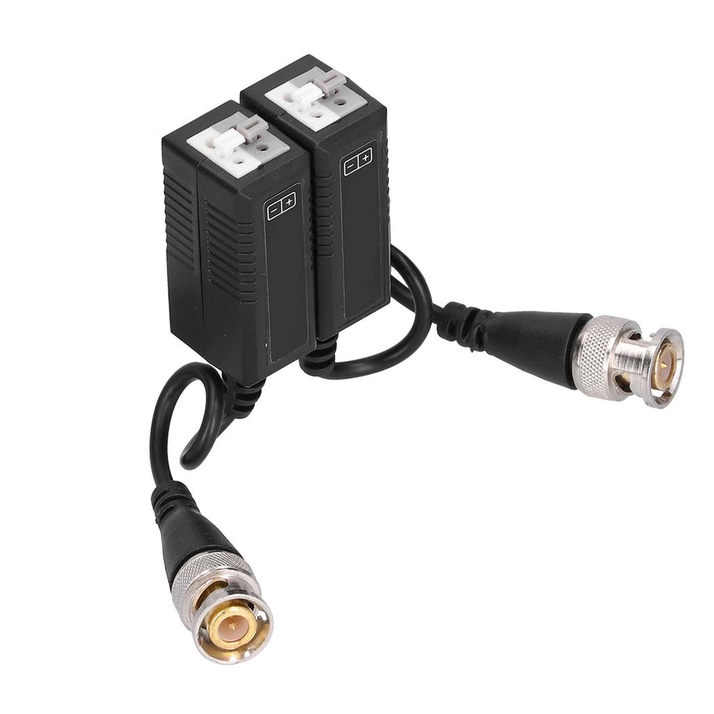 2 Stück Twisted-Pair-Sender 1080P Störfest Geringer Verlust Einzelne Passive BNC-Anschlüsse für AHD HDCVI HDTVI-Signal