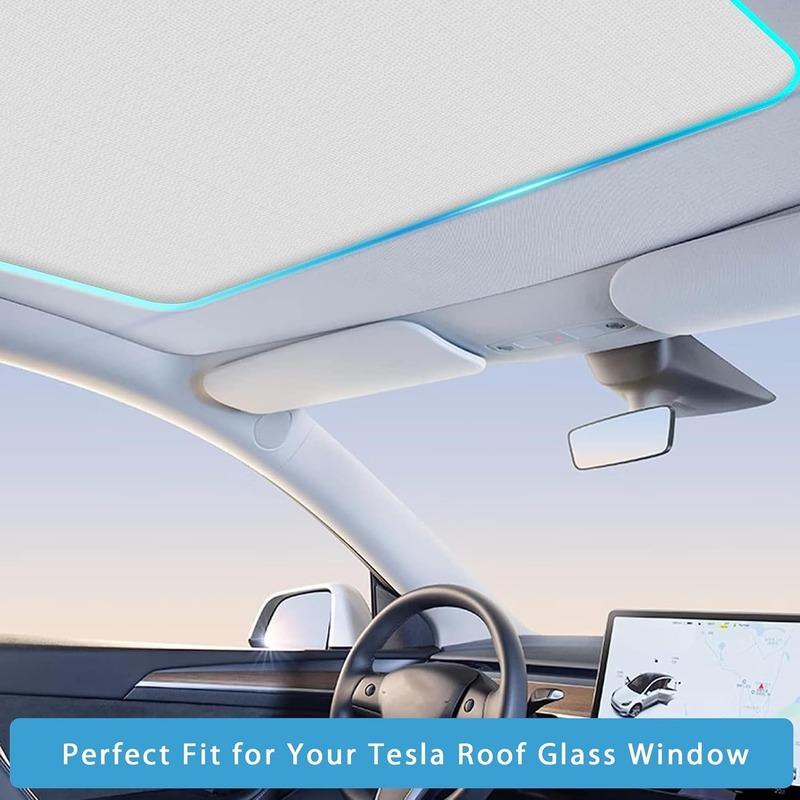 Adatto per Model Y 2020-2024 Parasole Cristallo di Ghiaccio, Parasole Pieghevole Tetto in Vetro, Protezione UV, Isolamento Termico, Parasole, Accessori per Auto