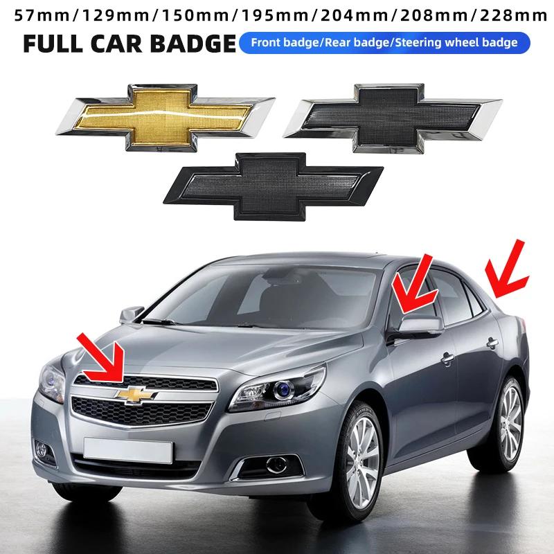 HVX2 ABS Car Front logo grill Rear Bumper tail door trunk Emblem steering wheel sticker For Chevrolet Cruze Camaro Spark Aveo Tahoe