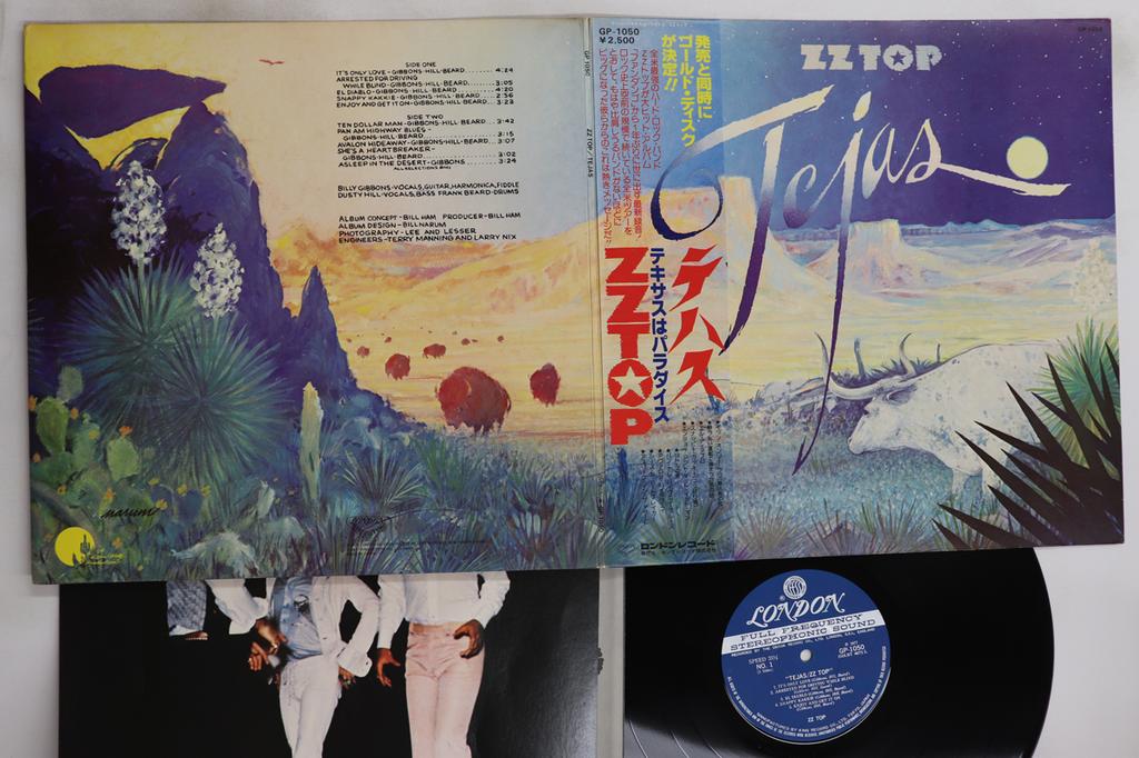 LP Record ZZ TOP - Tejas GP1050 LONDON 1977 Japan Obi Rock Used