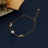 925 Sterling Silver Crescent Moon & Freshwater Pearl Bracelet - Women's New Spring Fashion Arrival