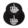 Funny Skeleton Fingers Print Bucket Hat Men Women Summer Outdoor Sunscreen Fashion Decorate Panama Unisex Fisherman Caps Hiphop
