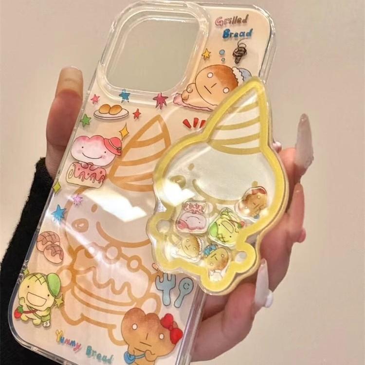 Single Layer Line Toast for IPhone16promax Mobile Phone Case for Apple 15 New 14pro Cute 13