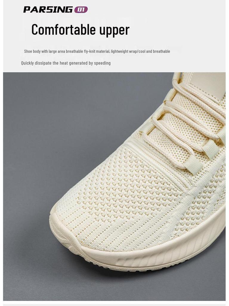 Women's Summer Slip-On White Sport Shoes, Soft Soles, Air Cushion, Non-Tiring Casual Footwear