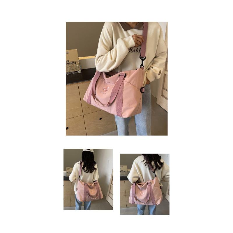 

Large Capacity Travel Bag Fashionable Solid Color Fitness Bag Multifunctional Sports Portable Yoga Bag for Women one size fits all розовый