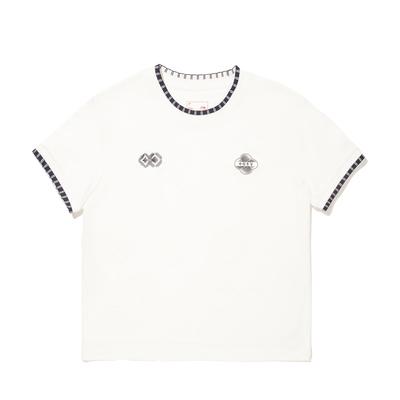 Li Ning Round Neck Pullover Letter Print Comfortable Versatile Short Sleeve T-Shirt Women T-Shirt AHSV996-1