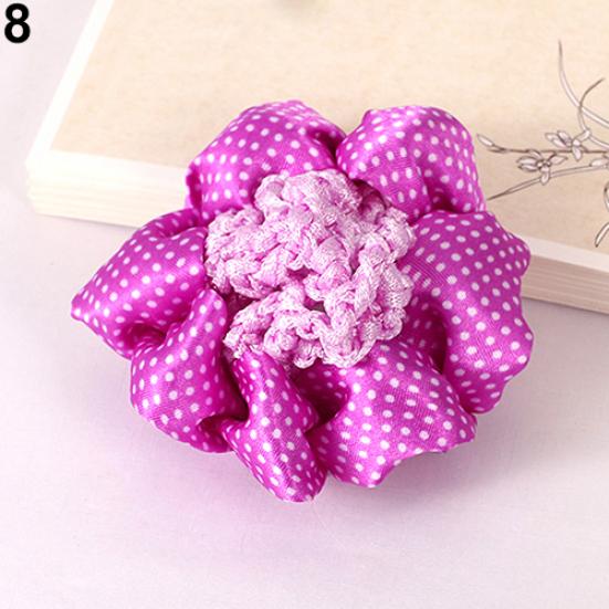 Girl Women Dot Shiny Bun Cover Snood Hair Net Nets Ballet Crochet Hair Band