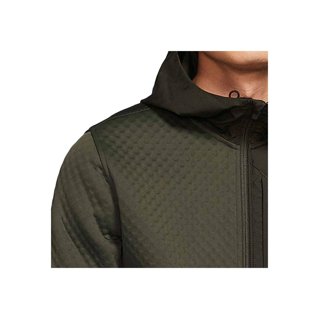 Nike Spliced Design Logo Print Hooded Jacket Men Outerwear Dark-Green BV3999-355