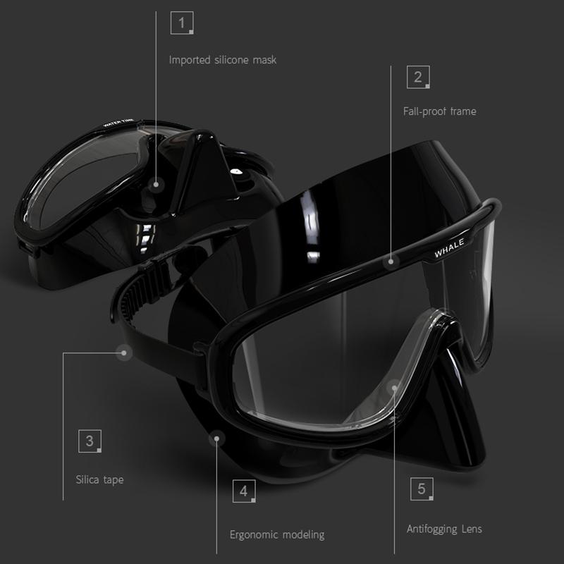 New Diving Mask Full Face Anti Fog Scuba Mask Underwater Mask Swimming Snorkel Diving Equipment for Adult Men Women 3