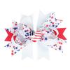 5 Inch Independence Day Bowknot Stacked Hairpins 4th of July Hair Bow Hair Clip American Flag Patriotic Bows Hair Accessories
