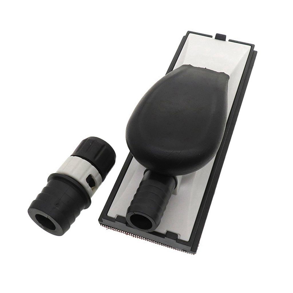 A03F-2 Set 200 X 70Mm Sanding Block Vacuum Hand Sander Sponge Pad Dust Free With 8 Pcs Replacement Pad For Wood Polishing Car