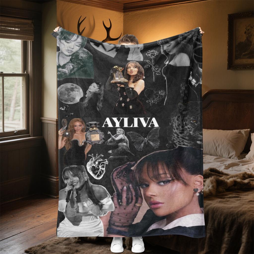 Fashion Music Avatar Plush Blanket Soft Comfortable All Seasons blanket Sofa Office Naps blanket Outdoor Travel throw Perfect Gift