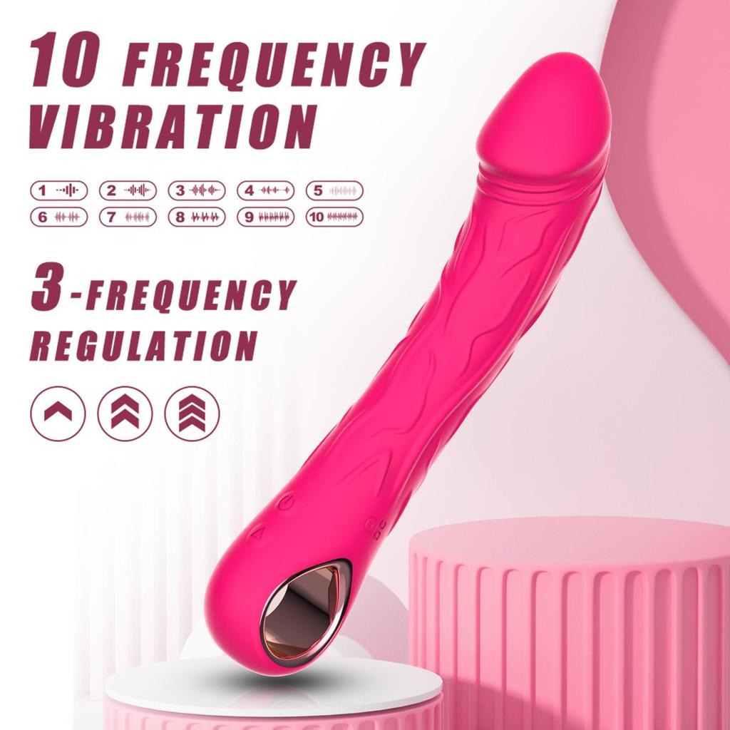 Dildo Vibrator Adult Supplies G Spot Vagina Massager AV Wand Anal Wand Orgasm Soft Silicone Clit Stimulator Female Masturbator Adult Sex Toy for Woman